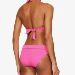 Melissa Odabash Brussels Halterneck Bikini Top -Outlet Pique Style Store R04090045 FUCHSIA ALT03