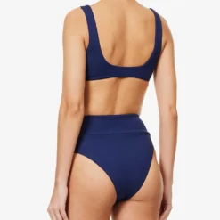Melissa Odabash Hamptons Scoop-neck Bikini Top -Outlet Pique Style Store R04090057 NAVYRIDGES ALT03