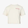 Cropped Brand-print Cotton-jersey T-shirt