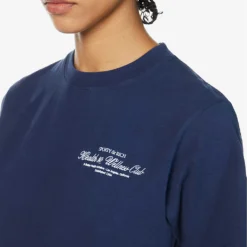 Health Club Logo-print Cotton-jersey T-shirt -Outlet Pique Style Store R04090274 NAVYWHITE ALT04