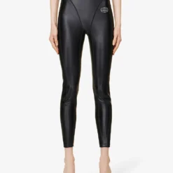 ALEXANDER WANG Panelled Slim-fit Stretch-woven Leggings -Outlet Pique Style Store R04090356 BLACK ALT02