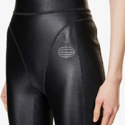 ALEXANDER WANG Panelled Slim-fit Stretch-woven Leggings -Outlet Pique Style Store R04090356 BLACK ALT04
