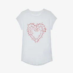 Zadig & Voltaire Skinny Heart Short-sleeved Cotton-jersey T-shirt