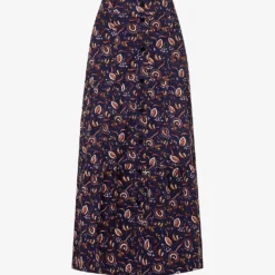 ME AND EM Jacobean Graphic-print Cotton Midi Skirt