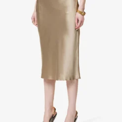 Joseph Isaak High-rise Silk-satin Midi Skirt 7 Joseph Isaak High-rise Silk-satin Midi Skirt -Outlet Pique Style Store R04095183 PEWTER ALT02