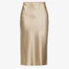 Joseph Isaak High-rise Silk-satin Midi Skirt