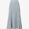 Joseph Mid-rise Flared-hem Cotton Knitted Midi Skirt