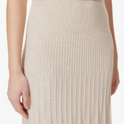 Joseph Ribbed High-waisted Wool Midi Skirt -Outlet Pique Style Store R04095433 MAPLEWOOD ALT04
