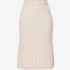 Joseph Ribbed High-waisted Wool Midi Skirt