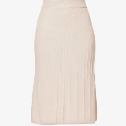 Joseph Ribbed High-waisted Wool Midi Skirt