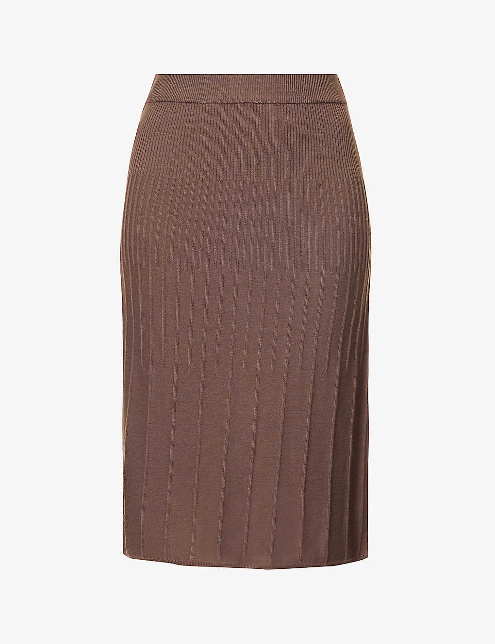 Joseph Ribbed Flared-hem Wool Knitted Midi Skirt 1 Joseph Ribbed Flared-hem Wool Knitted Midi Skirt