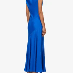 TOVE Erin Cowl-neck Stretch-silk Maxi Dress -Outlet Pique Style Store R04096551 DEEPESTBLUE ALT03