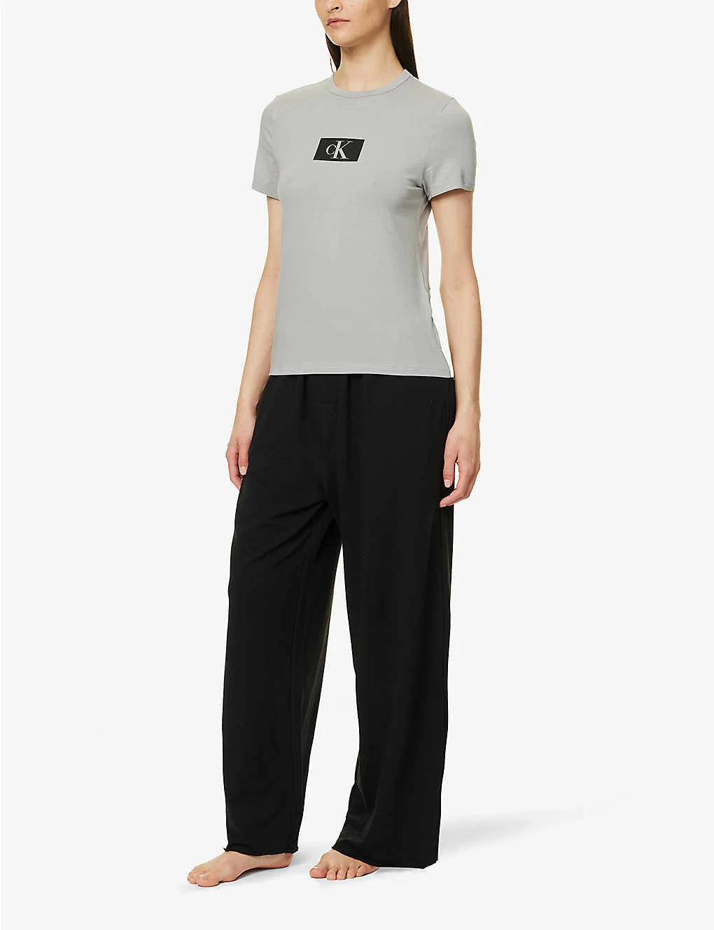 Calvin Klein 1996 Brand-patch Cotton And Recycled-cotton T-shirt 2 Calvin Klein 1996 Brand-patch Cotton And Recycled-cotton T-shirt - Image 2