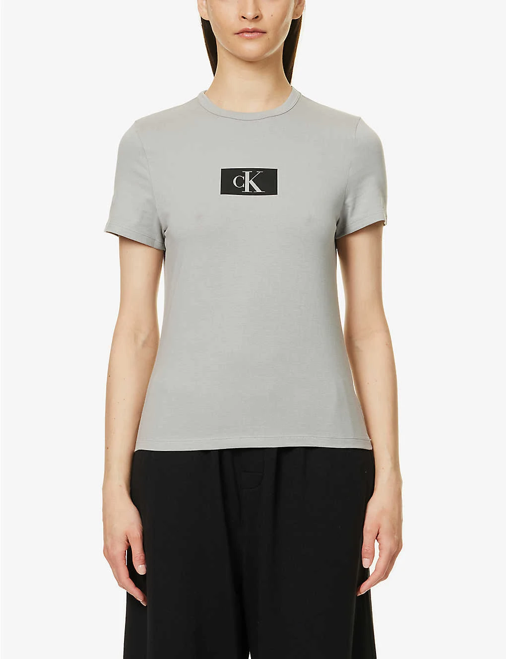 Calvin Klein 1996 Brand-patch Cotton And Recycled-cotton T-shirt 3 Calvin Klein 1996 Brand-patch Cotton And Recycled-cotton T-shirt - Image 3