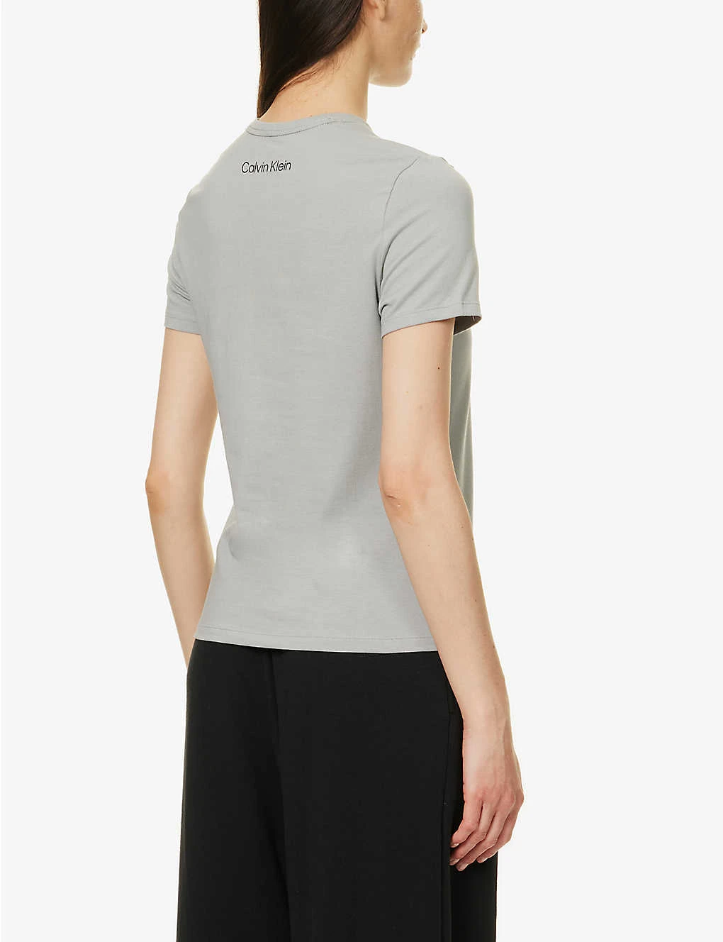 Calvin Klein 1996 Brand-patch Cotton And Recycled-cotton T-shirt 4 Calvin Klein 1996 Brand-patch Cotton And Recycled-cotton T-shirt - Image 4