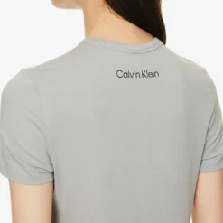 Calvin Klein 1996 Brand-patch Cotton And Recycled-cotton T-shirt 9 Calvin Klein 1996 Brand-patch Cotton And Recycled-cotton T-shirt -Outlet Pique Style Store R04096769 GREYHEATHER ALT04
