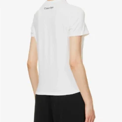 Calvin Klein 1996 Lounge Logo-print Recycled Cotton-blend Top -Outlet Pique Style Store R04096770 WHITE ALT03