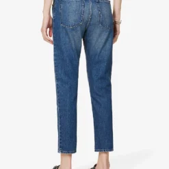 Isabel Marant Etoile Nea Mid-rise Tapered-leg Jeans -Outlet Pique Style Store R04096988 BLUE ALT03