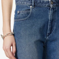 Isabel Marant Etoile Nea Mid-rise Tapered-leg Jeans -Outlet Pique Style Store R04096988 BLUE ALT04