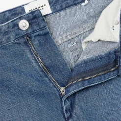 Isabel Marant Etoile Nea Mid-rise Tapered-leg Jeans -Outlet Pique Style Store R04096988 BLUE ALT06