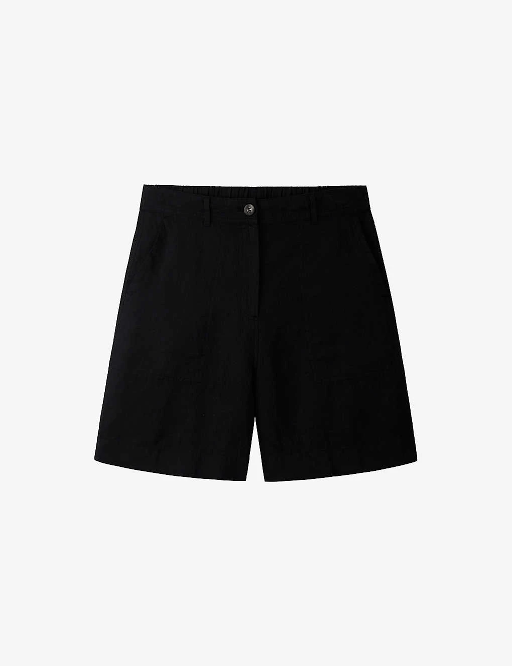 Longline Relaxed-fit Linen Shorts 1 Longline Relaxed-fit Linen Shorts