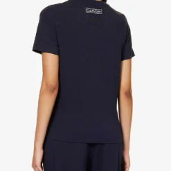 Calvin Klein Reimagined Heritage Logo-print Stretch-cotton T-shirt 6 Calvin Klein Reimagined Heritage Logo-print Stretch-cotton T-shirt -Outlet Pique Style Store R04097697 NIGHTSKY ALT02