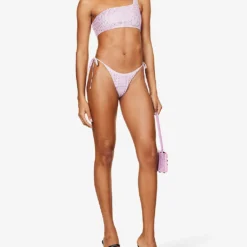 SELF PORTRAIT Hot Fix Crystal-embellished Bikini Bottoms -Outlet Pique Style Store R04098653 LILAC ALT01