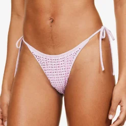 SELF PORTRAIT Hot Fix Crystal-embellished Bikini Bottoms -Outlet Pique Style Store R04098653 LILAC ALT02