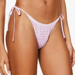SELF PORTRAIT Hot Fix Crystal-embellished Bikini Bottoms -Outlet Pique Style Store R04098653 LILAC ALT04