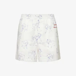 Yoshitomo Nara X Stella McCartney Graphic-print Cotton-poplin Shorts