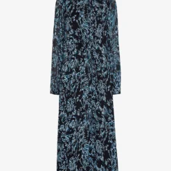 Whistles Button-fastened Tiger-print Woven Midi Dress