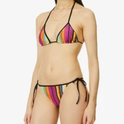 Missoni Zig Zag-print Halterneck Bikini -Outlet Pique Style Store R04100159 MULTIDARKCHEVRON ALT02