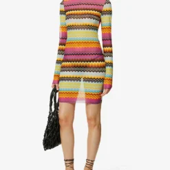 Missoni Zigzag Semi-sheer Knitted Cover-up -Outlet Pique Style Store R04100161 MULTIDARKCHEVRON ALT01