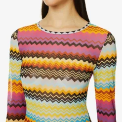 Missoni Zigzag Semi-sheer Knitted Cover-up -Outlet Pique Style Store R04100161 MULTIDARKCHEVRON ALT04