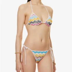 Missoni Abstract-patterned Triangle Rayon Bikini 8 Missoni Abstract-patterned Triangle Rayon Bikini -Outlet Pique Style Store R04100165 BT004RMULTICHEVRON ALT02