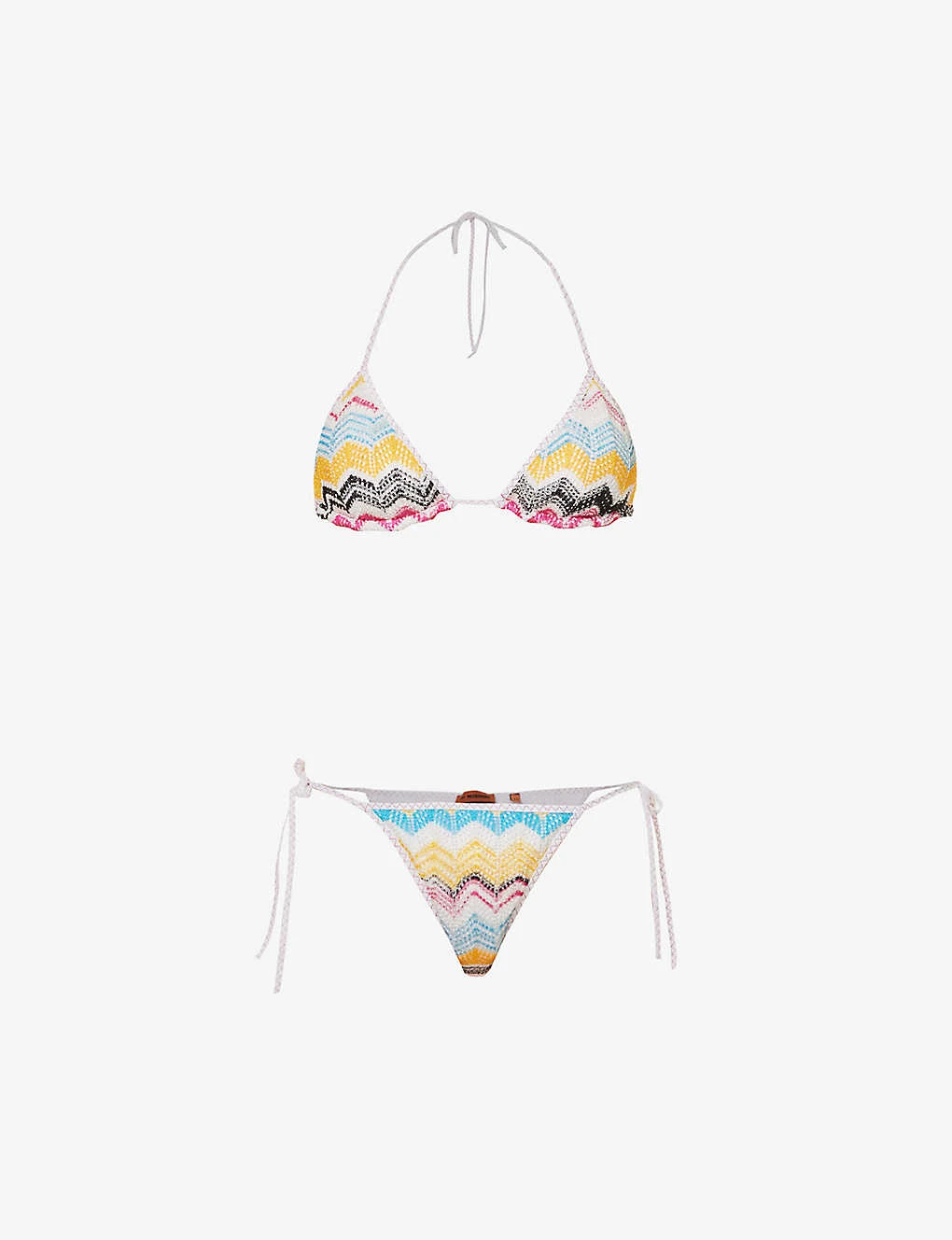 Missoni Abstract-patterned Triangle Rayon Bikini 1 Missoni Abstract-patterned Triangle Rayon Bikini