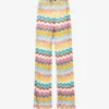 Missoni Chevron-print Mid-rise Straight-leg Knitted Trousers
