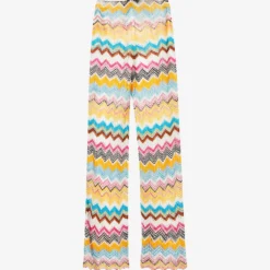 Missoni Chevron-print Mid-rise Straight-leg Knitted Trousers