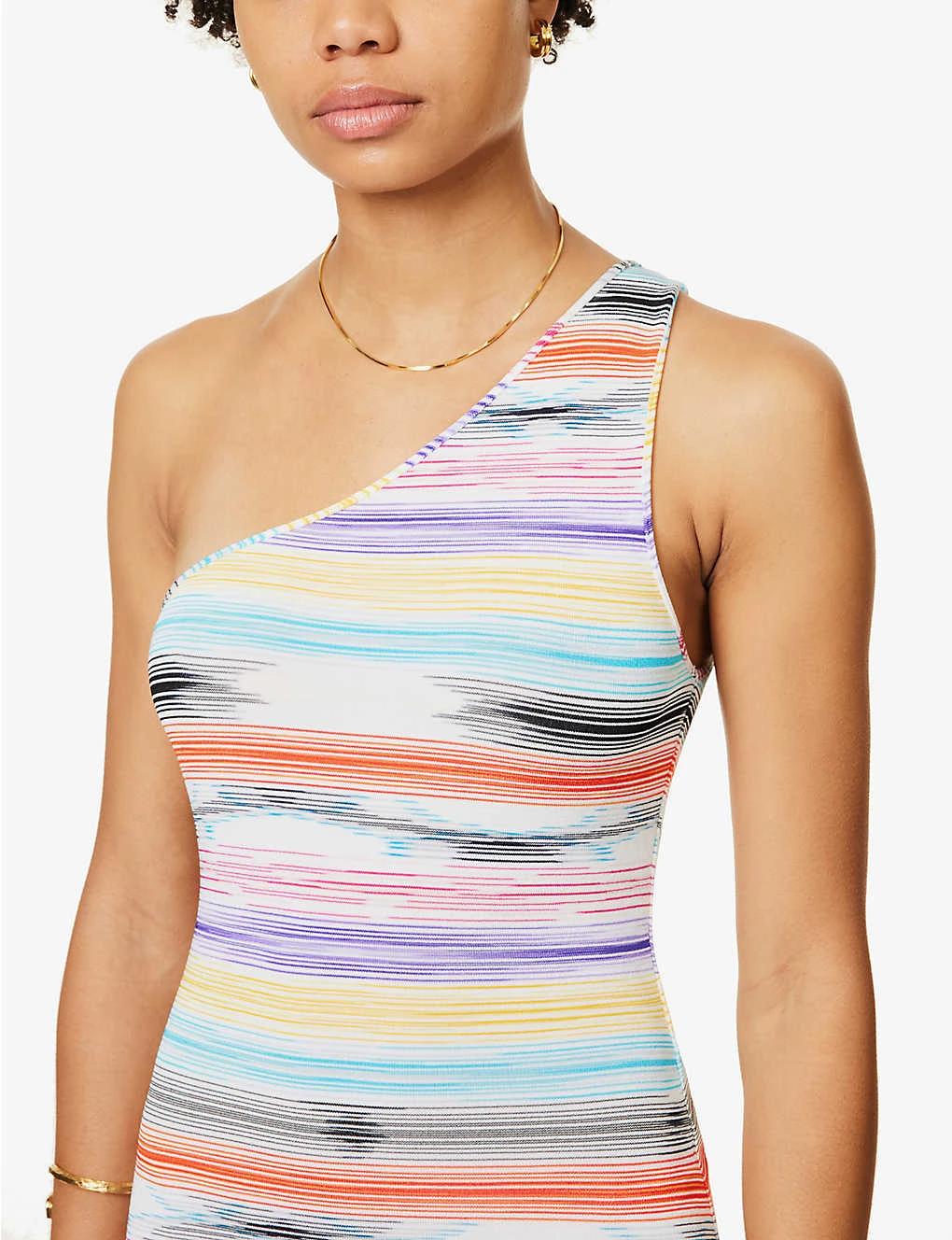 Missoni Spacedyed One-shoulder Stretch-woven Cover-up 5 Missoni Spacedyed One-shoulder Stretch-woven Cover-up - Image 5