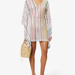 Missoni Irregular-striped V-neck Knitted Mini Dress -Outlet Pique Style Store R04100194 KRG009RRESORTMULTICOL ALT01