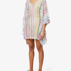 Missoni Irregular-striped V-neck Knitted Mini Dress -Outlet Pique Style Store R04100194 KRG009RRESORTMULTICOL ALT02