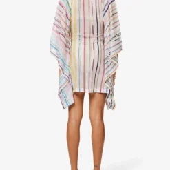 Missoni Irregular-striped V-neck Knitted Mini Dress -Outlet Pique Style Store R04100194 KRG009RRESORTMULTICOL ALT03