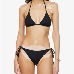 Melissa Odabash Cancun Halter-neck Bikini Top -Outlet Pique Style Store R04100769 BLACK ALT02