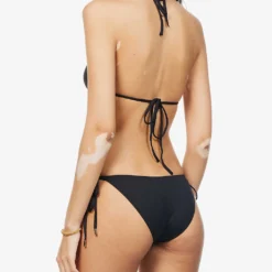 Melissa Odabash Cancun Halter-neck Bikini Top -Outlet Pique Style Store R04100769 BLACK ALT03