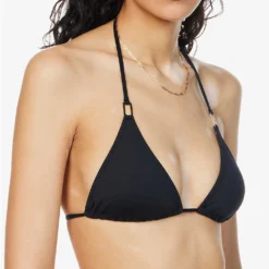 Melissa Odabash Cancun Halter-neck Bikini Top -Outlet Pique Style Store R04100769 BLACK ALT04