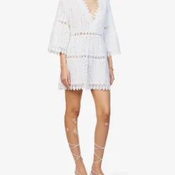 Melissa Odabash Victoria Semi-sheer Cotton Cover-up 7 Melissa Odabash Victoria Semi-sheer Cotton Cover-up -Outlet Pique Style Store R04100773 WHITE ALT02