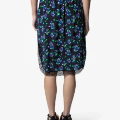 Zadig & Voltaire Jozy Floral-print Silk Midi Shirt -Outlet Pique Style Store R04101048 NOIR ALT03