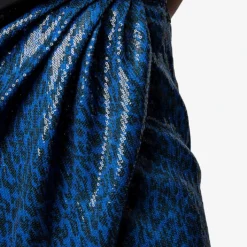 Zadig & Voltaire Jamelia Leopard Sequin-embellished Midi Skirt -Outlet Pique Style Store R04101050 AZUR ALT04