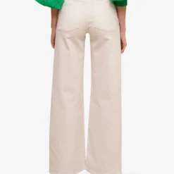 Maje Wide-leg High-rise Jeans 7 Maje Wide-leg High-rise Jeans -Outlet Pique Style Store R04101484 BLANC ALT03