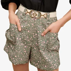 Maje Floral-print Mid-rise Woven Shorts -Outlet Pique Style Store R04101488 IMPRIME ALT04